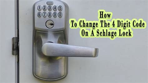 how to set a combination lock 4 digit|How to Change Codes on Schlage Locks: Manage 4 .